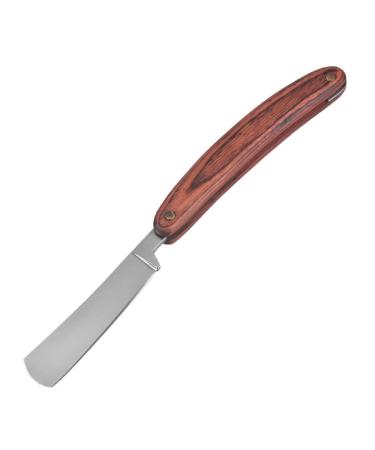 Lurrose cutting mat razor stainless steel vintage Straight razor bare shaver practical wood straight shaver stainless steel straight razor manual hair salon razor for M Nner