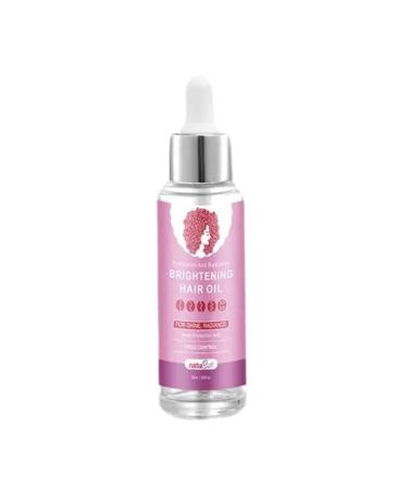 NatuCurl Brightening Hair Oil - With Castor Oil & Shea Butter - Hair Protection & Frizz Control - Promotes Hair Growth - For Curly Wavy Frizzy & Damaged Hair