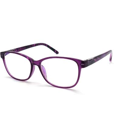 Blue Light Blocking Reading Glasses for Men & Women | 1.25 Strength Purple Computer & Gaming Glasses - Buy Online on GoSupps.com
