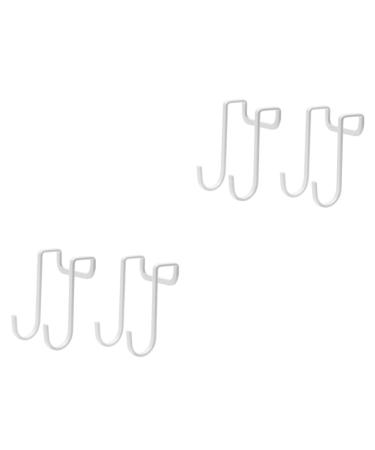 ABOOFAN 4 pcs 1 Set Racks Door White Hat Back Durable Hanging Punch- Clothes Hanger Stainless