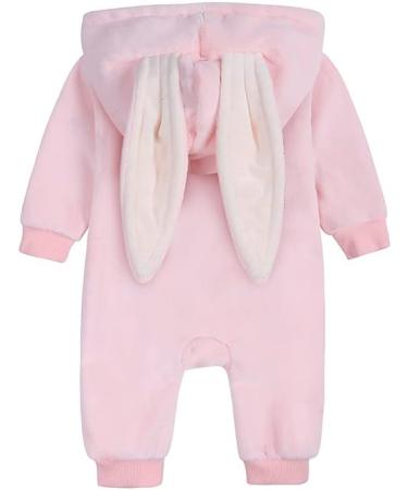 Kids Tales Newborn Baby Winter Romper | Cute Rabbit Ear Hood | 9-12 Months | Thick Fleece | Cozy Outfit - Buy Online on GoSupps.com