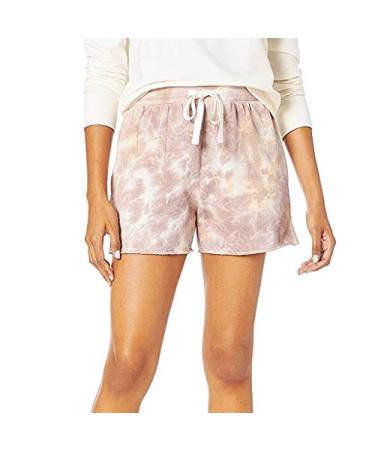 Hessimy Shorts for Women Casual Summer,Women's Elastic Waist Casual Comfy Tie dye Beach Shorts with Drawstring Large Khaki
