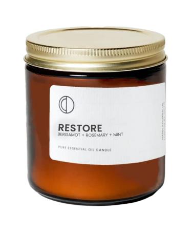 Oct Restore Bergamot + Rosmarin + Mint |Fragrance candle made with essential oils and soy wax.400 ml bergamot + rosemary + mint 400ml