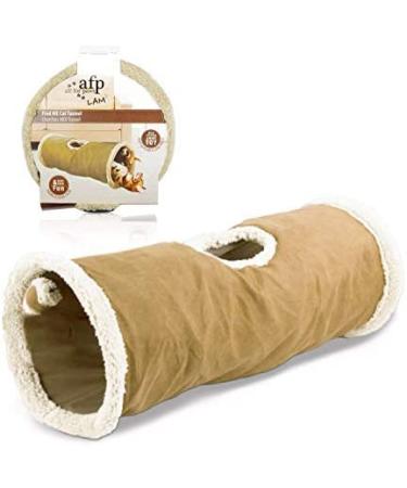 ALL FOR PAWS Collapsible Cat Tunnel - Interactive Crinkle Toy Tube with Soft Lambswool - Fun Play Tunnel for Cats - Buy Online on GoSupps.com