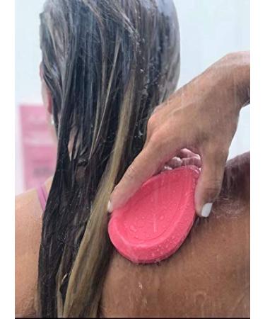 OctoVie Bath Body Shower Brush - Exfoliation, Cleansing, Massage Tool for Cellulite Treatment - Vineyard Rose - Buy Online on GoSupps.com