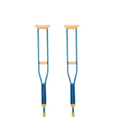 Crutches Crutch Walker Fracture Underarm Crutches Elderly Anti-Slip Fracture Young Elderly Double Crutch Walker (Color : Blue) Smooth Sailing