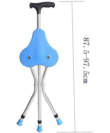 Folding Retractable Crutches Three-Legg Chairs Walking StickLights Canes Lightweight Anti-Skid Hiking Blue 87.5-97.5Cm Climbing Elderly Travelg Everything is fine - Buy Online on GoSupps.com