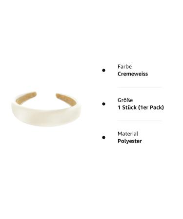 Buy AXY Cream White Metallic Look Headband - Padded Hair Accessory for Ladies | International Shipping Available - Buy Online on GoSupps.com