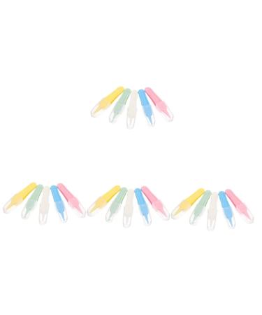 Healeved Precision Tweezers 20 Pcs Booger Clip Abs Baby Cleaning Supplies Round Head Pink Stuff Cleaner mediumx4pcs Assorted Colorx4pcs