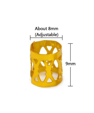 Dreadlocks Beads 50-Count Gold Aluminum Metal Cuffs for Women and Girls - Hair Braiding Accessories - Buy Online on GoSupps.com