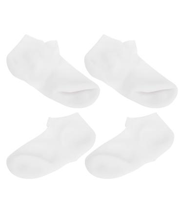 2 Pairs SEBS Moisturizing Exfoliating Socks Elastic Anti-Crack with Skin Care White (L(39-41)) YUYTEm0tsa3hokz-13