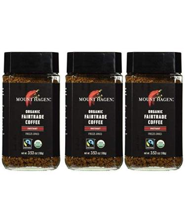Mount Hagen Organic Freeze Dried Instant Coffee, 3.53-Ounce Jars (Pack of 6)