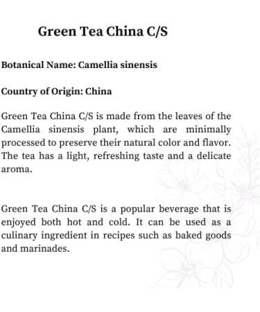 Green Tea China C/S (114 G) - Buy Online on GoSupps.com