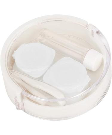 Colorful Contact Lens Case Set - Portable Round Transparent Storage Box Holder (White) - Shop Internationally - Buy Online on GoSupps.com