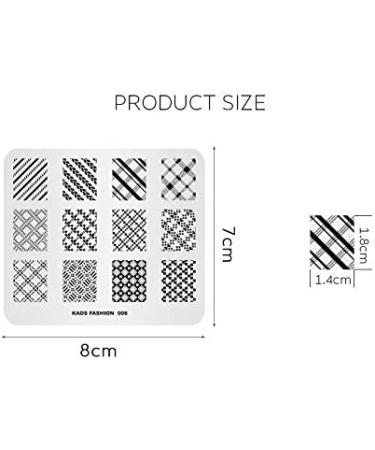 Alexnailart Nail Art Stamping Templates - Lines Lattice Design (FA006) - Buy Online on GoSupps.com