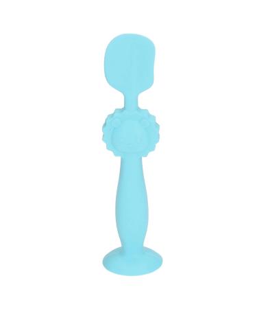 Baby Po-cream applicator upright suction cup base prevents dirty fingers silicone diaper-cream spatula for newborns (blue)
