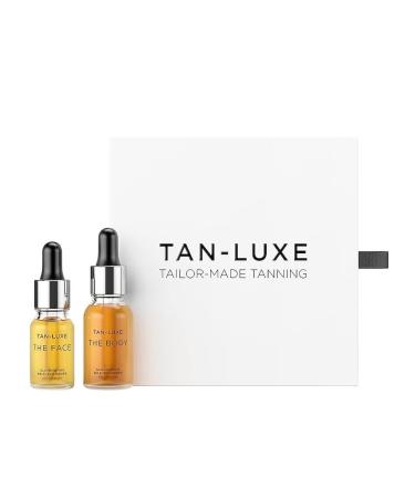 TAN-LUXE Glow Getter Kit - Illuminating Self-Tan Drops | The Face 10ml & The Body 15ml | Cruelty Free & Vegan | Light/Medium | International Shipping - Buy Online on GoSupps.com