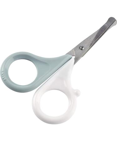 BEABA Nail Scissors for Babies and Kids - for Nail Care and Manicure - Rounded Tips - Blue