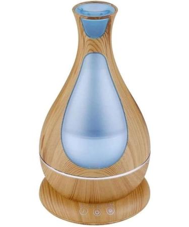 Aromatherapy Diffuser 400ml Wood Grain Aroma Diffuser with Timer Cool Mist Humidifier for Large Room Home Baby Bedroom Waterless Auto Shut-Off 7 Colors Lights