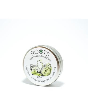  ROOTS Zero Waste Cosmetics Bergamot & Lemongrass Natural Deodorant Cream ROOTS Zero Waste Cosmetics - Buy Online on GoSupps.com