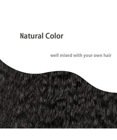 Yumlas 10 Inch Kinky Straight Clip In Human Hair Extensions 10PCS 120g Yaki Straight Clip 9A Full Head Natural Black Real Human Hair Extensions for Black Women - #1B Natural Black - Buy Online on GoSupps.com