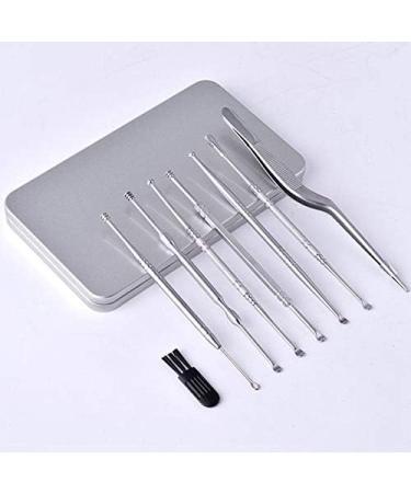 qazaa Silver 7Pcs Stainless Steel Ear Pick Spoon Ear Wax Cleaner Health Curette Ear Earwax Remover Cleaning Selection Tools - Buy Online on GoSupps.com