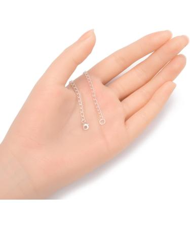 Adabele 925 Sterling Silver 2 Chain Extender | Removable Adjustable Extension for Necklace Anklet Bracelet - SS303-2 - Buy Online on GoSupps.com