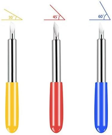 40Pcs Tungsten Steel Vinyl Cutter Blades Lettering Blade 30/45/60 Degree for Roland Cutting Plotter with 1 Knife Block  Black Set 5 - 40pcs - Buy Online on GoSupps.com