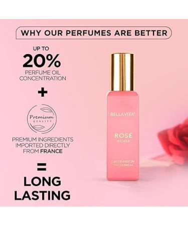 Luxury Rose Woman Eau De Parfum Perfume for Women with Black Currant Vanilla & Jasmine|Floral & Sweet EDP Long Lasting Fragrance Scent 20ml - Buy Online on GoSupps.com
