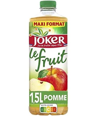 JOKER - Le Fruit Pomme 1.5L - 100% natural cold-pressed fruit juice for intense freshness and authentic flavor - Family size ideal for children - Pack of 4 - Sold per pack - Buy Online on GoSupps.com