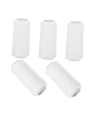CLISPEED 5 Rouleaux de Fil pour pilation des Sourcils et Visage Fil Coton pais Compatible pilateur Professionnel pour Femmes Usage Beaut Facial Filetage Solide