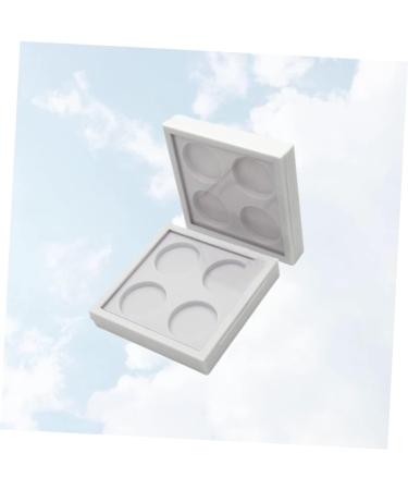 Angoily 2pcs 4 Eyeshadow Aluminum Tin Jars Magnetic Lipstick Case Makeup Palette Cosmetic Makeup Powder 1 count (Pack of 1) White - Buy Online on GoSupps.com