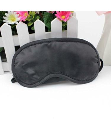 Silk Sleep Eye Mask with Adjustable Strap - Black Blindfold Mask - Buy Online on GoSupps.com