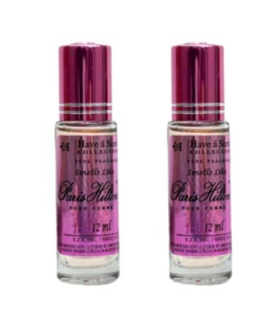 Fragrance Perfume smell like Paris Hilton W Roll On Oil 12ml (Pack of 2) Paris Hilton W 0.5 Fl Oz (Pack of 2)