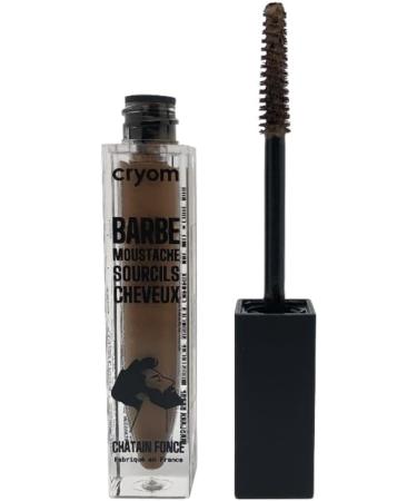  Cryom Temporary color corrector for beard eyebrows and hair 7 ml brush-on bottle. Men's cosmetics and makeup. No. 01: Black - Buy Online on GoSupps.com
