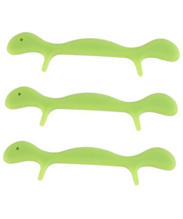 FRCOLOR 3pcs Orthotics Lips Gum Smile Exerciser Shaper Mouth Tightener Anti-wrinkle Beauty Bibs Ash Tray Slimer Face Slim Exerciser Mouth Aldult Noodles 11.5X2.5cmx3pcs Greenx3pcs