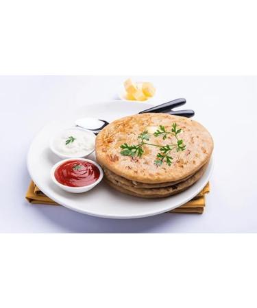 Taj Aloo Paratha | 4Pieces | Made from Whole Meal Flour | Indian Bread Stuffed with Potatoes & Spices | 100% Veg | Ready to Cook | Indian Origin | 400G (Pack of 2) - Buy Online on GoSupps.com