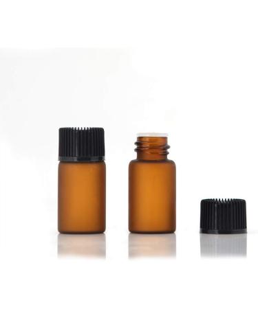 Enslz 50 Empty Amber Glass Bottles for Essential Oils - Refillable 3ml Brown & Transparent - Ideal for DIY & Travel - Buy Online on GoSupps.com