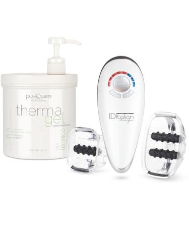 POSTQUAM PostQuam Professional ThermaGel Pack 1000 ml + Sculptor Device - Ivy Centella Carnitine Guarana Heating Gel + Sucking Massage Rollers and EMS