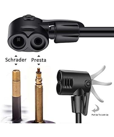 GOBKO Bike Floor Pump with Gauge - Presta and Schrader Valves, 170Psi High Pressure, Portable Air Pump for Road Bike, MTB, Sports Balls - Orange - Buy Online on GoSupps.com