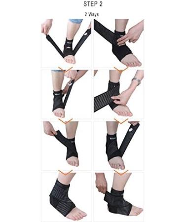Ankle Brace Compression Support Sleeve for Men Women & Teens - Stabilizer Strap for Pain Relief & Injury Prevention | Ideal for Running Hiking Basketball & Gym - Blue - Buy Online on GoSupps.com