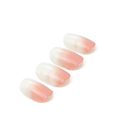 Brishow Short Artificial Nails - Natural Gradient Press-On Acrylics | 24 Pieces for Women & Girls - Buy Online on GoSupps.com