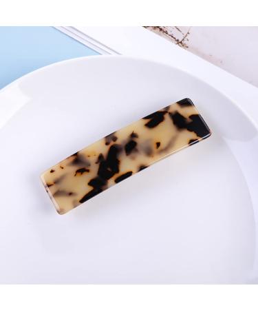 Uuyyeo 2-Piece Automatic Hair Clips with Turtle-Mussel Motif - Leopard Pattern French Design Hair Clipping Accessories - Buy Online on GoSupps.com