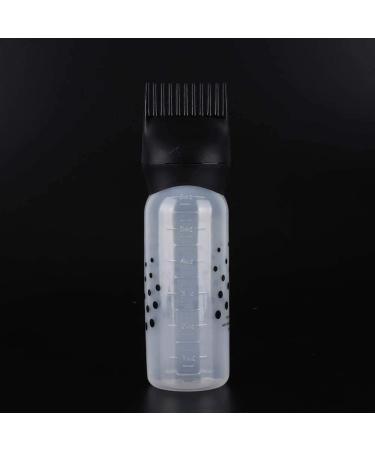 Dyestuff Applicator 170ml Hair Dye Bottle Applicator Brush Shampoo Bottle Hair Dyeing Bottle with Comb Teet for Barbershops Hair Salons(black) - Buy Online on GoSupps.com