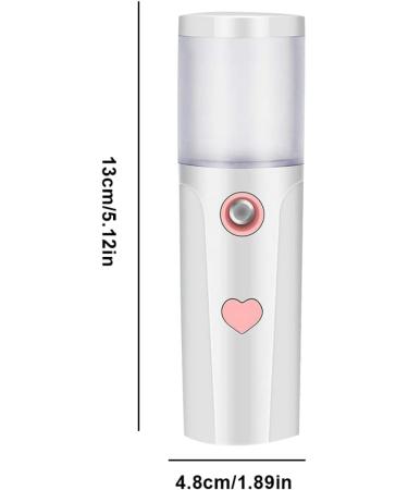 Face Mist Steamer 27ml Facial Handy Sprayer Hydrating Mister USB Rechargeable for Skin Care White - Buy Online on GoSupps.com