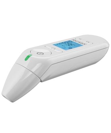 Sanitas SFT 79 Multifunction Thermometer | Forehead & Ear Fever Measurement Optical Alarm Surface & Liquid Temperature 30 Storage Spaces & Clock Display - Buy Online on GoSupps.com