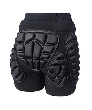 JMsDream 3D Padded Protection Hip EVA Short Pants Protective Gear for Kids & Adults Skating Riding Roller Black Small