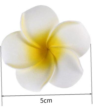4 Pieces Plumeria Flower Clips - Hawaiian Foam Hair Clips for Bridal Wedding & Beach Decor - Buy Online on GoSupps.com