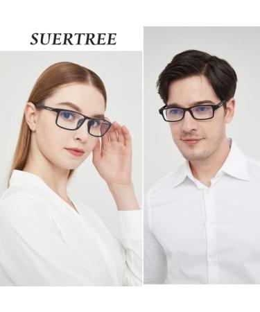 Suertree 3-Pack Blue Light Filter Reading Glasses for Men & Women - TR90 Computer Optics Aid 1.0x - Buy Online on GoSupps.com