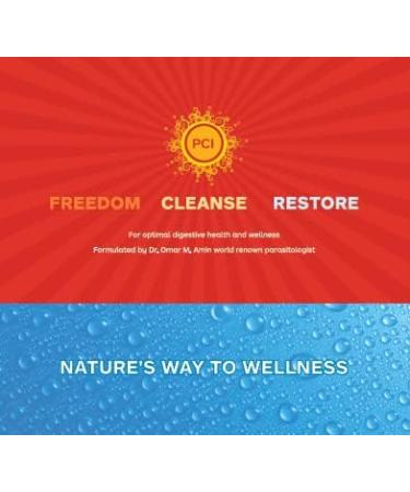 PCI Wellness Freedom Cleanse: Dr. Omar Amin's Parasite Cleanse for Digestive Health & Energy Support - 30-Day Supply, 60 Vegetarian Capsules - Buy Online on GoSupps.com